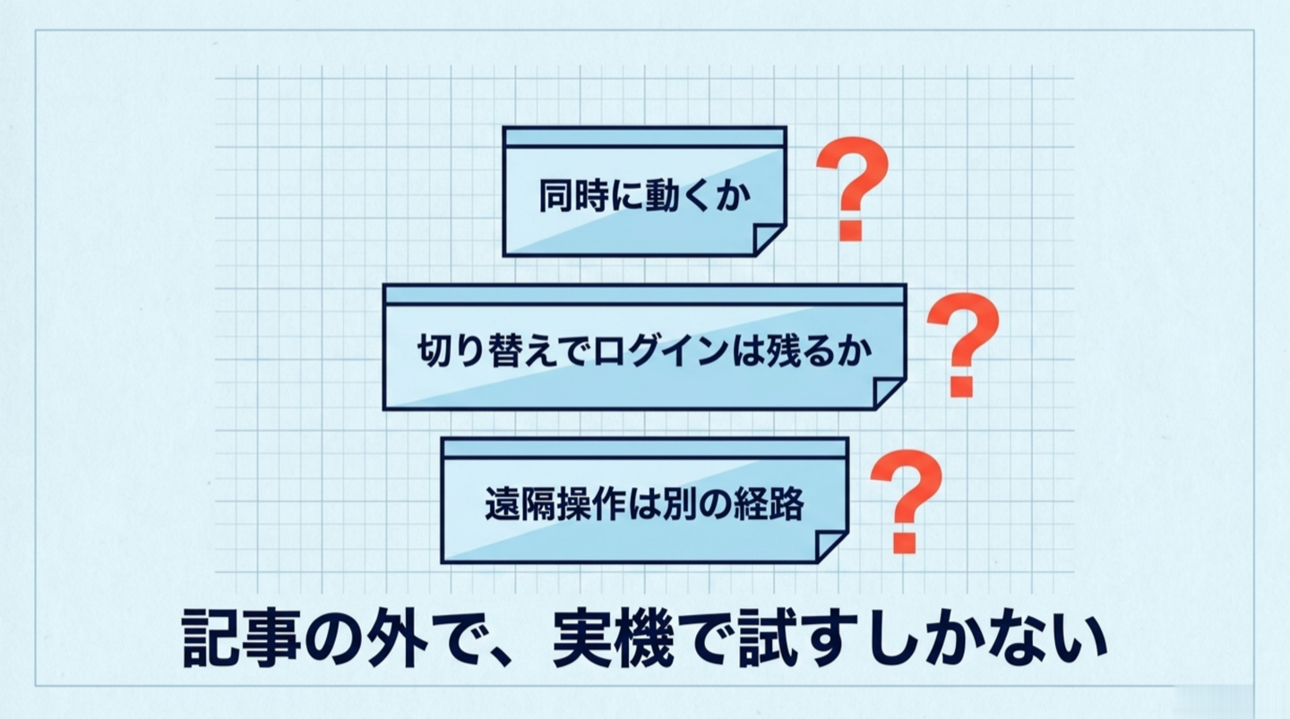 まだ確かめていないこと3つ