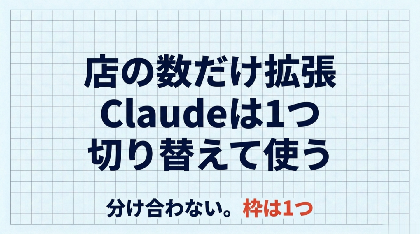 店の数だけ拡張、Claudeは1つ、切り替えて使う