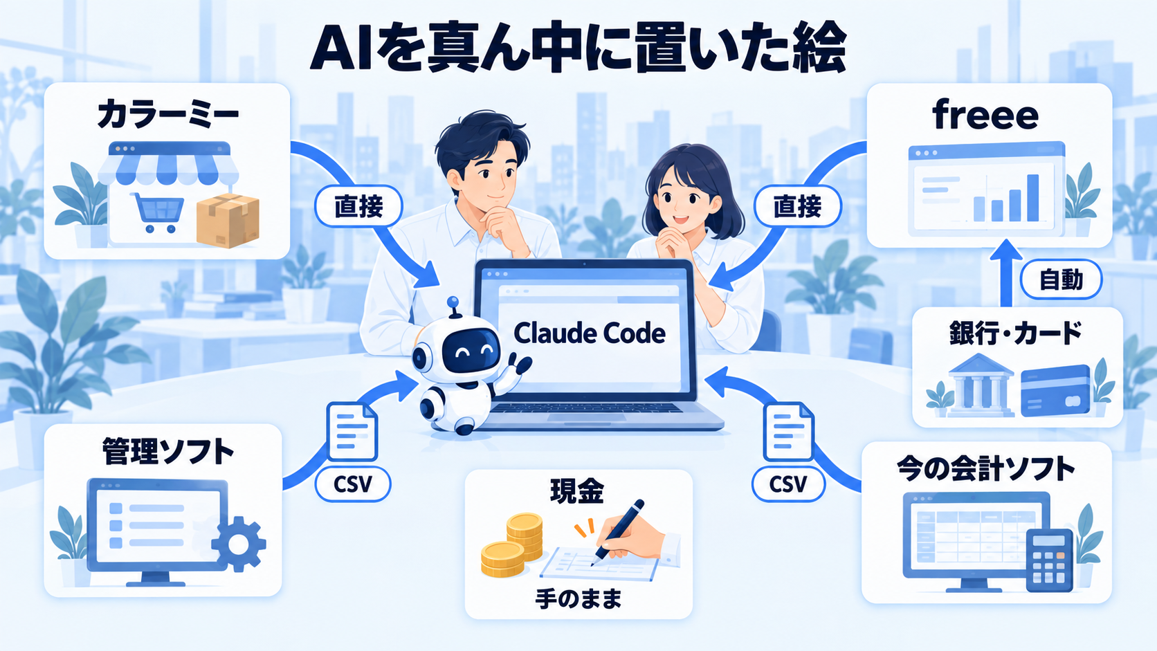 図6。AIを真ん中に置いた絵