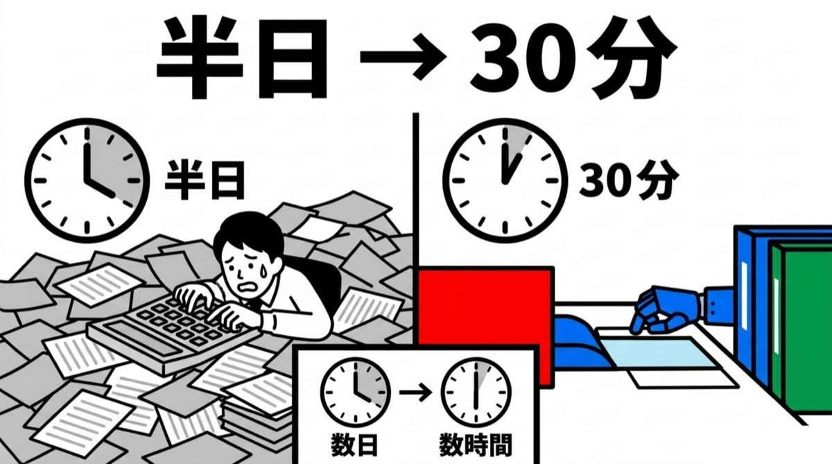 半日が30分。数日が数時間。