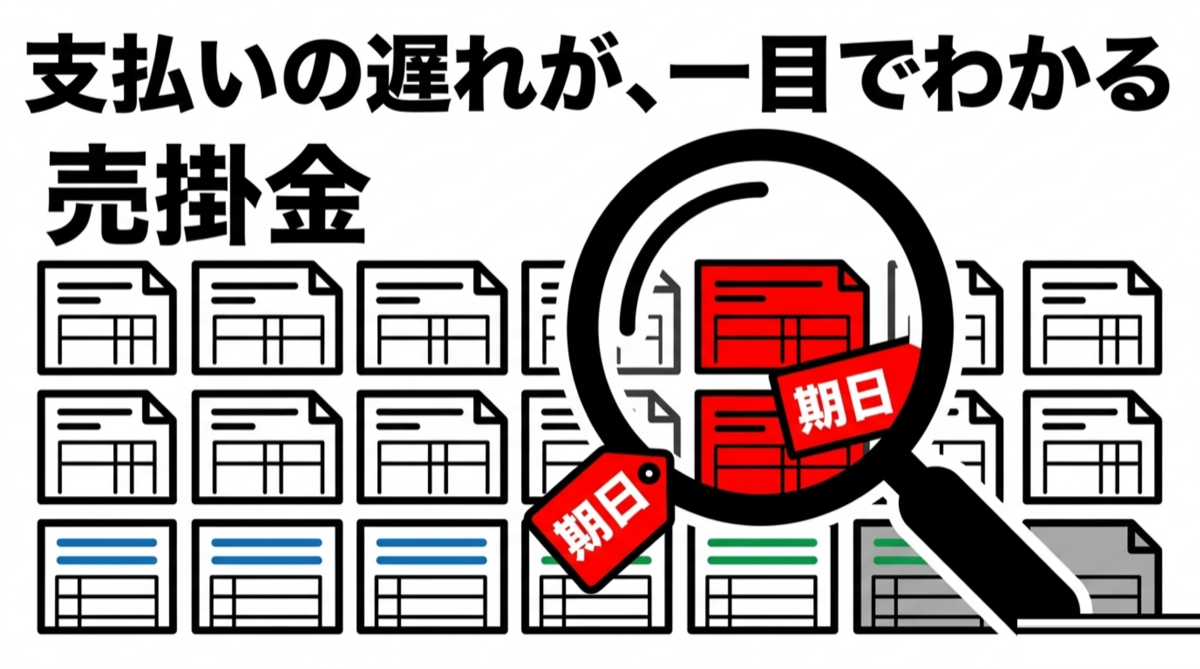 支払いの遅れが、一目でわかる