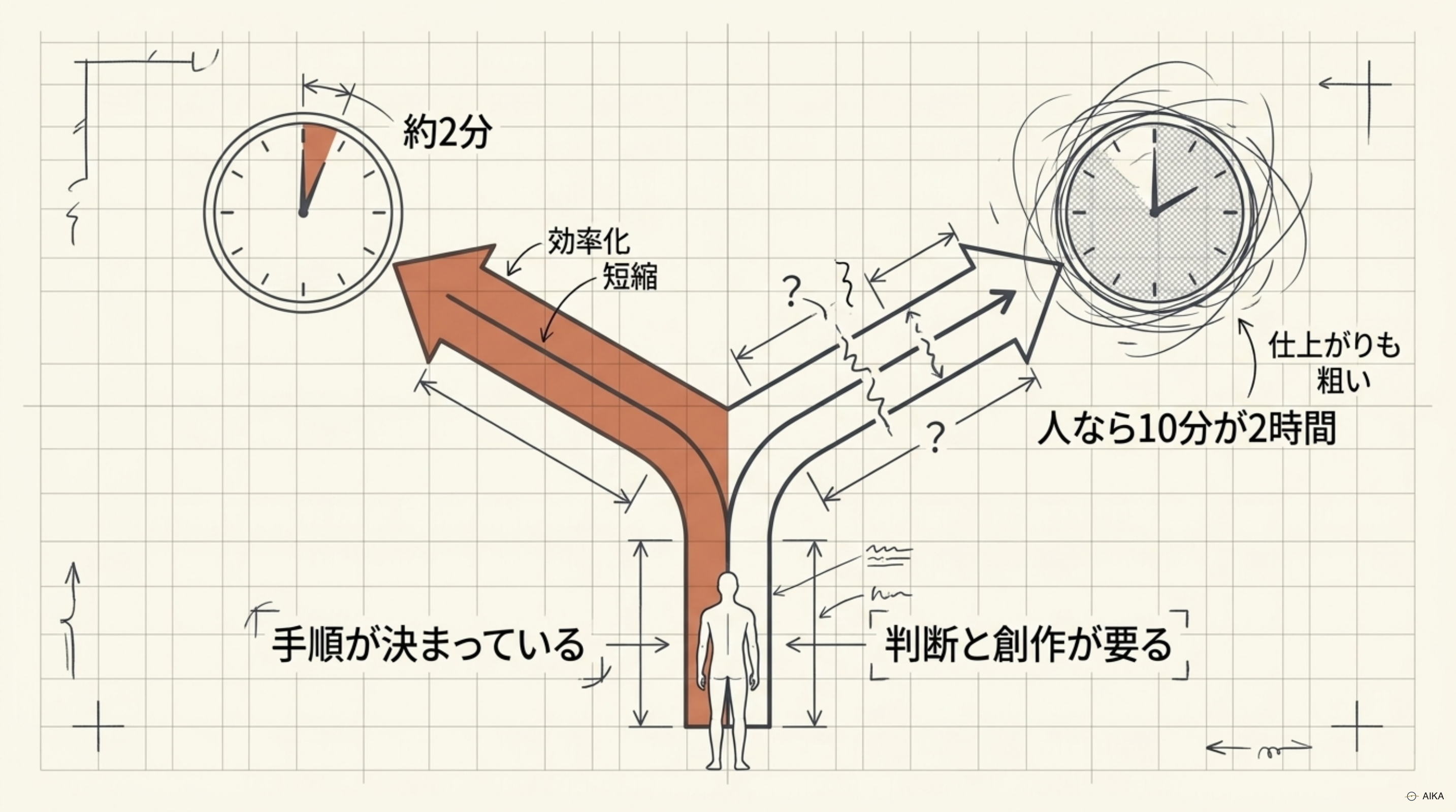 手順が決まっている道と、判断と創作が要る道