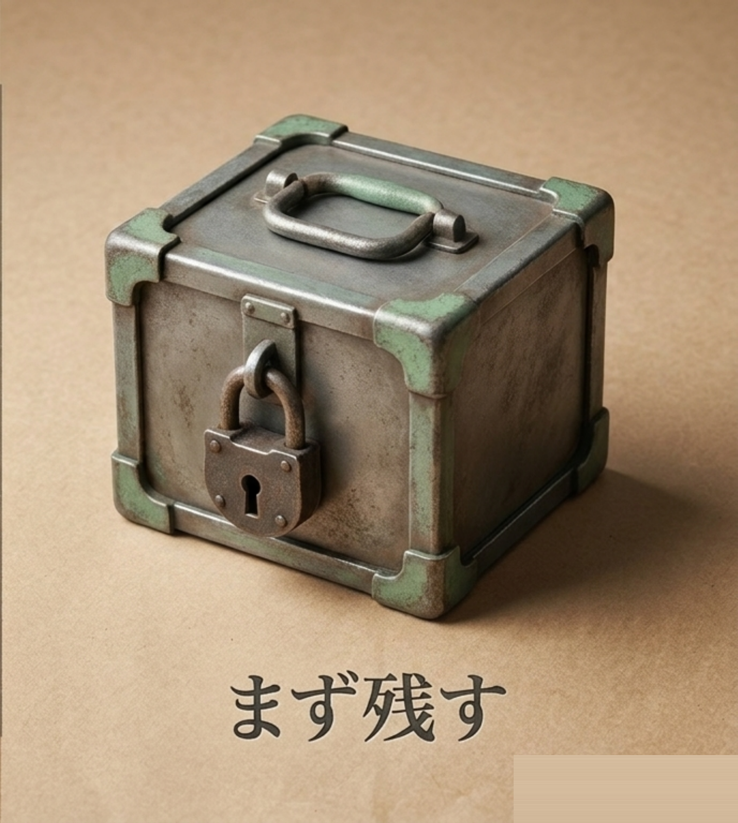 鍵のかかった保管箱。まず残す