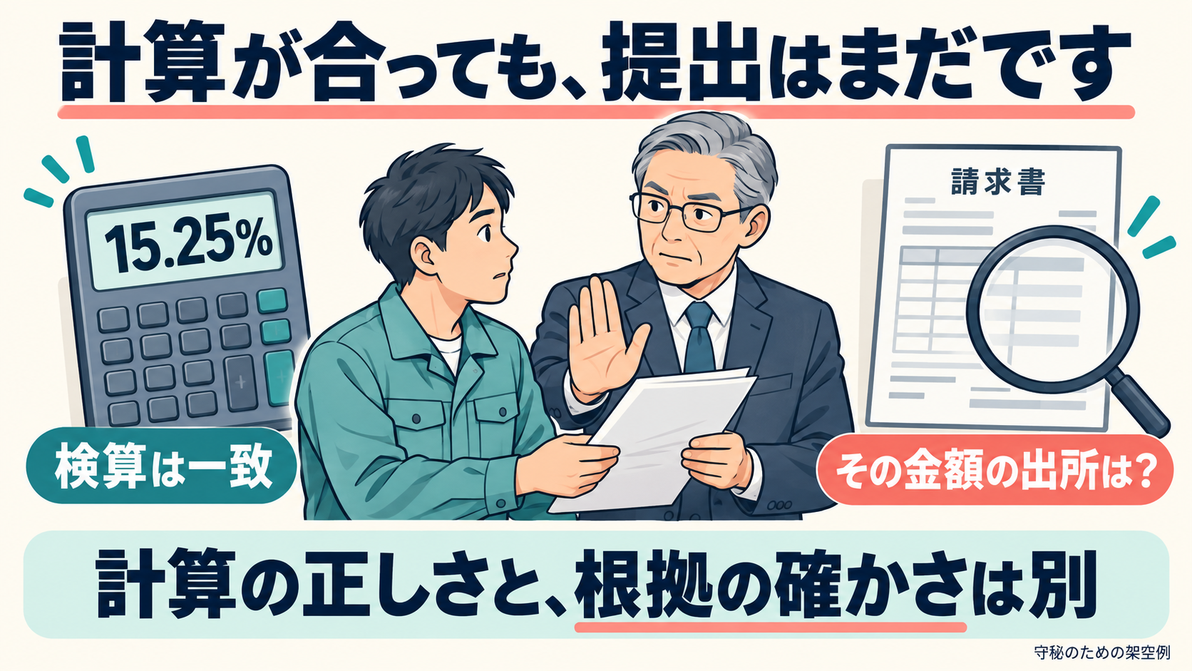 検算できても、まだ提出できない